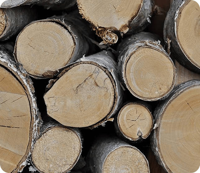 A pile of wood that is stacked on top of each other.